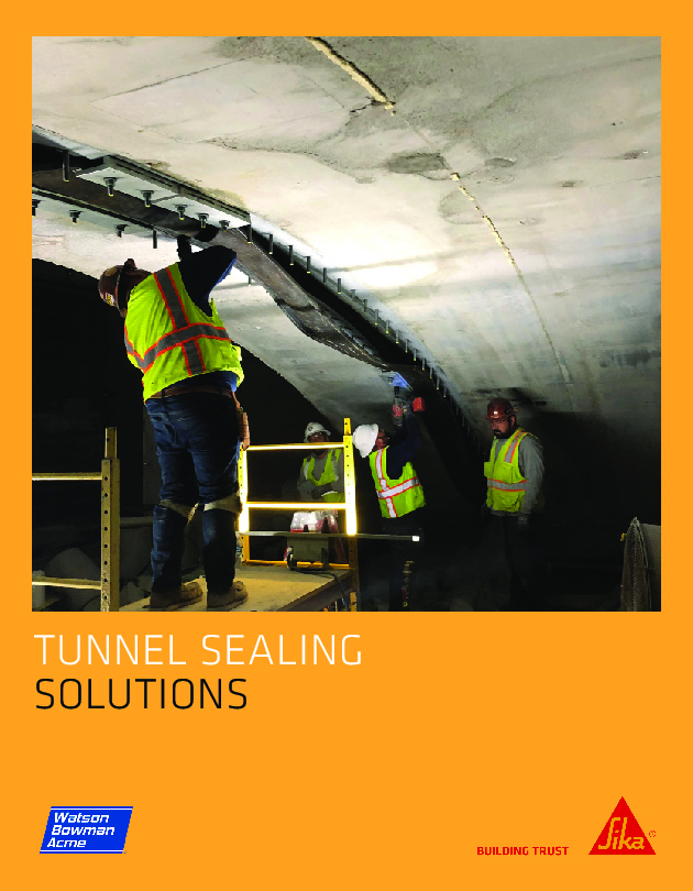 Sika WBA Tunnel Sealing Brochure Cover