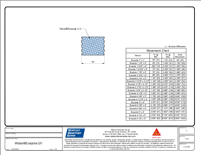 Wabo®Evazote (UV) CAD Detail Cover