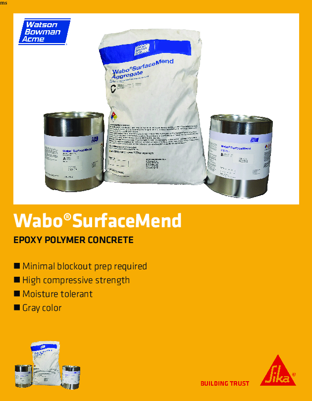 Wabo Surface Mend Fact Sheet Cover